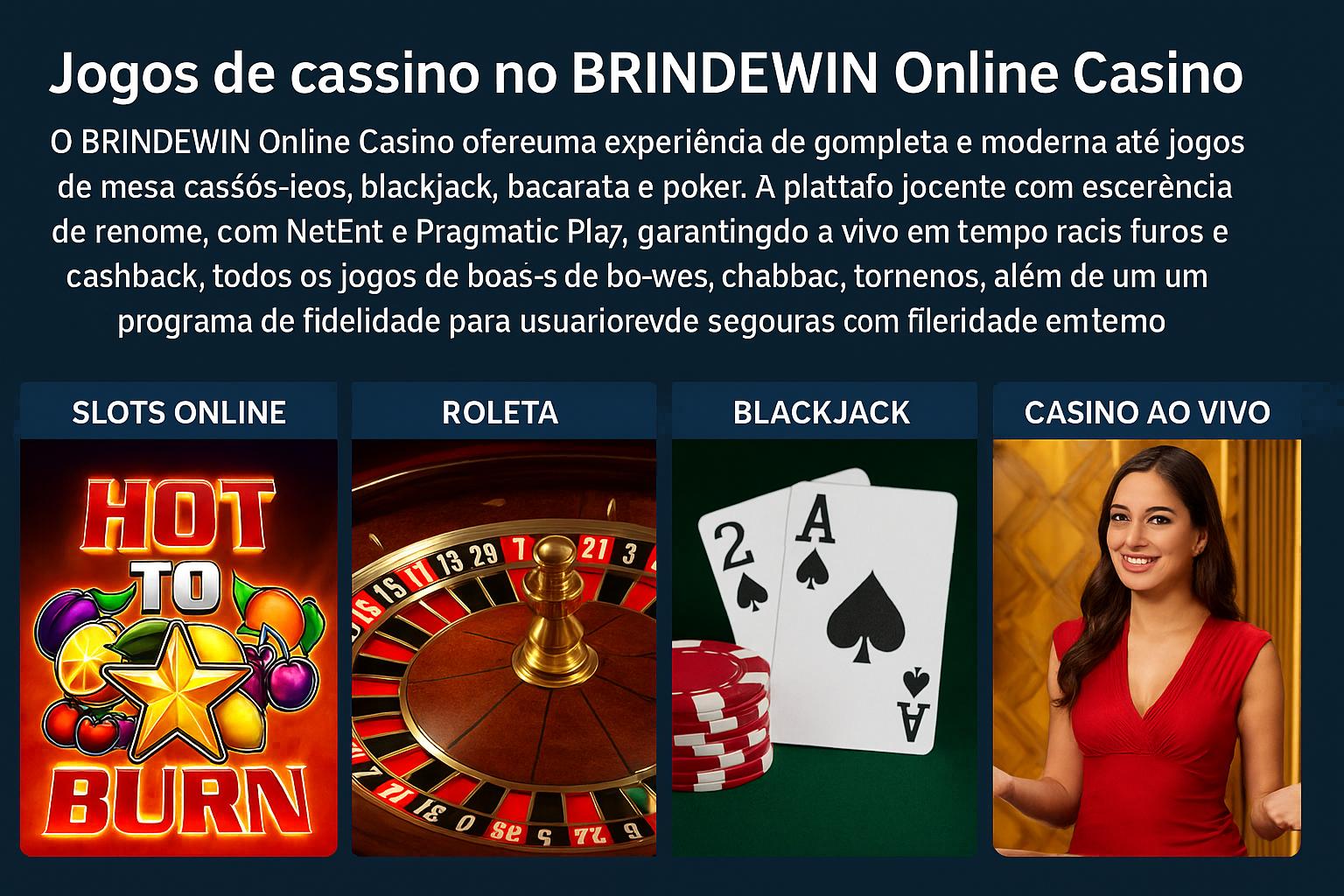Jogos de cassino online inovadores e emocionantes na BRINDEWIN